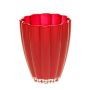 Jarrón de mesa BEA de cristal, rojo vino, 17cm, Ø14cm