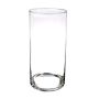 Portavelas cilíndrico SANYA AIR de cristal, transparente, 60cm, Ø19cm