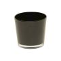 Vaso para velas ALENA, negro, 9cm, Ø10cm