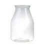 Jarrón con forma de botella JONITA, vidrio ecológico transparente, 35cm, Ø16cm/Ø24cm