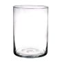 Jarrón cilíndrico de vidrio SANYA EARTH, transparente, 25cm, Ø18cm