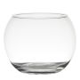 Florero redondo para velas TOBI EARTH de vidrio, transparente, 15,5cm, Ø20cm