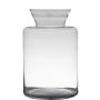 Jarrón FAHSAI de vidrio, transparente, 37cm, Ø24cm