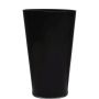 Florero cónico ANNA EARTH de vidrio, negro, 40cm, Ø25cm