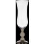 Copa de champán XXL PIYA sobre soporte, transparente-plata, 117cm, Ø39cm