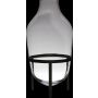 Jarrón de suelo de cristal CAMILO sobre base, transparente, 75cm, Ø39cm