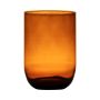 Jarrón de mesa de cristal MARISA, naranja-marrón-transparente, 20cm, Ø14cm