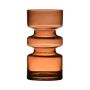 Jarrón de cristal TAMLIN, naranja-marrón-transparente, 17cm, Ø9cm