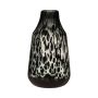 Botella de vidrio RUSSELL, diseño de leopardo, azul-transparente, 30cm, Ø17,5cm