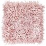 Cojín de sofá DAKIRA, rosa, flecos largos, 45x45cm
