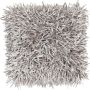 Cojín de sofá DAKIRA, gris claro, flecos largos, 45x45cm