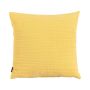 Cojín decorativo SILENA, amarillo claro, costuras decorativas, 45x45cm
