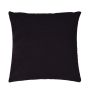 Cojín decorativo SILENA, negro, costuras decorativas, 45x45cm
