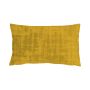 Cojín decorativo LORIKA, amarillo ocre, aspecto terciopelo, 50x30cm
