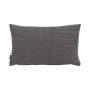 Cojín decorativo SILENA, gris oscuro, costuras decorativas, 50x30cm