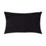 Cojín decorativo SILENA, negro, costuras decorativas, 50x30cm