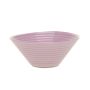 Cuenco de cristal SELMA con ranuras, morado, 8cm, Ø19cm