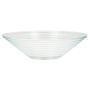 Frutero de cristal SELMA, estriado, transparente, 6cm, Ø27cm