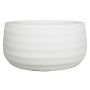 Cuenco de cerámica TIAM estriado, blanco-mate, 14cm, Ø29cm