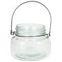 Portavelas de vidrio DACLAN, asa de metal, transparente, 9cm, Ø10,5cm