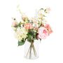 Ramo decorativo de verano SHAMSI, rosa-blanco, 45cm, Ø60cm