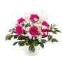 Ramillete de rosas de plástico ELLI, gipsófila, rosa, 35cm, Ø30cm