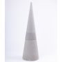 Cono de esponja floral ZOILA para flores artificiales, gris, 60cm, Ø19cm