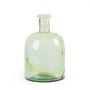 Botella decorativa de cristal ROMEA, reciclado, azul-transparente, 24cm, Ø15cm