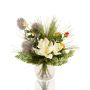 Ramo decorativo de invierno KEONA, rosa-blanco, 45cm, Ø40cm