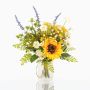 Ramillete de plástico de otoño HELENA girasol, amarillo, 40cm, Ø35cm