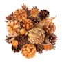 Popurrí otoñal YIDU, piñas de abeto, ramas secas, marrón-naranja-verde, 250g