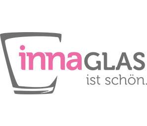 INNA-Glas Tiesto de Cristal Fynn Embudo/Redondo Ø13,5cm Macetero Maceta 15cm Transparente 