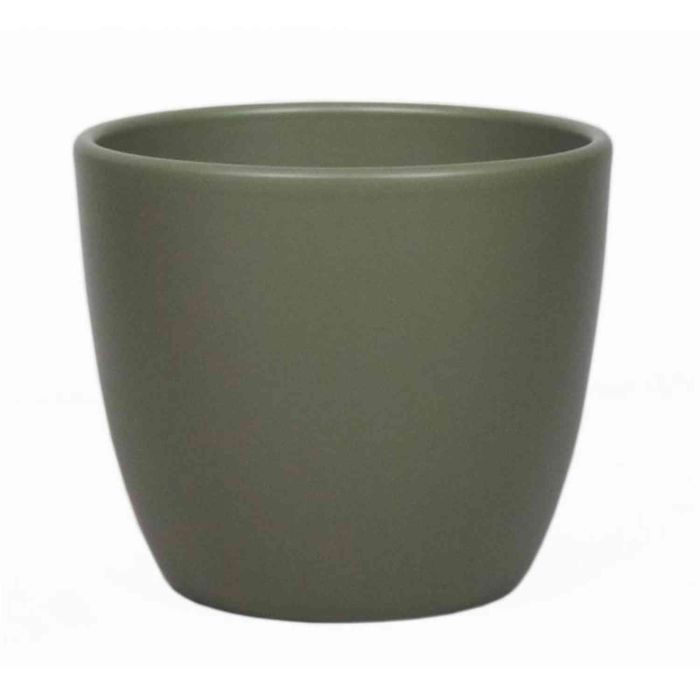 Maceta Para Plantas TEHERAN BASAR, Cerámica, Verde Olivo-mate, 17cm