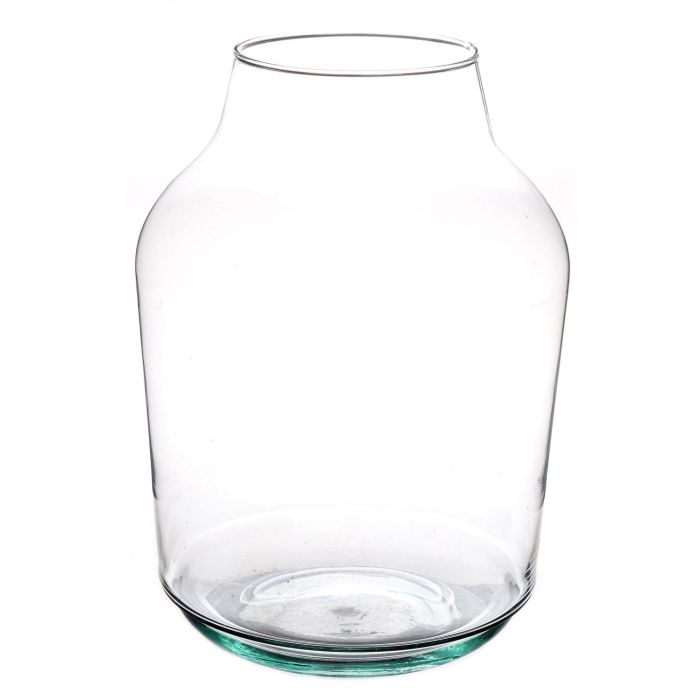 Jarrón de cristal grande KAYLOU AIR, vidrio ecológico, transparente, 33cm,  Ø13cm/Ø23cm