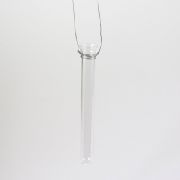 Florero / tubo de cristal MILO con alambre, transparente, 19cm, Ø2cm