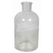 Jarrón en forma de botella LARRY, Jarrón en forma de botella/redonda, transparente, 16cm, Ø4cm/Ø8cm