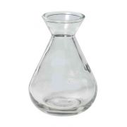 Botella de vidrio pequeña KAYRA, cónica/redonda, transparente, 10cm, Ø4,5cm/Ø7cm