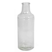 Botella de vidrio LYDIA, cilíndrica/redonda, transparente, 19cm, Ø6,5cm