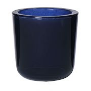 Portavelas NICK de cristal, azul oscuro, 7,5cm, Ø7,5cm