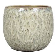 Macetero de cerámica NOREEN, moteado, crema-marrón, 8cm, Ø8,5cm