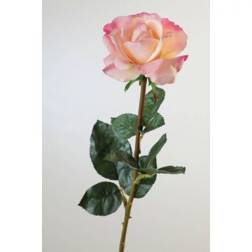 Rosa de plástico AMELIE, rosa, 70cm, Ø8cm