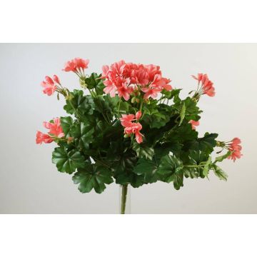 Flor textil de geranio MIA con palo, rosa, 40cm, Ø5-8cm