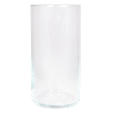 Jarrón de vidrio cilíndrico SANYA OCEAN, transparente, 25cm, Ø12,5cm