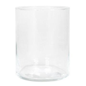 Recipiente de vidrio cilíndrico para velas SANYA OCEAN, transparente, 15cm, Ø11,5cm