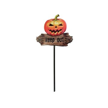 Calabaza de Halloween ANDUIN, KEEP OUT, naranja-marrón, 47x2,5x91cm