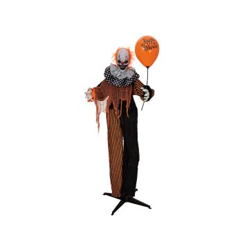 Payaso de terror de Halloween MAMORUN, globo, función movimiento-sonido, LEDs, 80x40x170cm