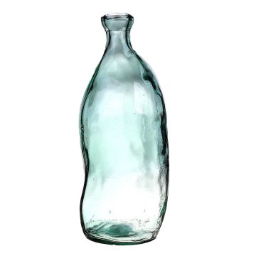Botella decorativa de cristal sin forma WINNY, reciclado, azul-transparente, 35cm, Ø14,5cm