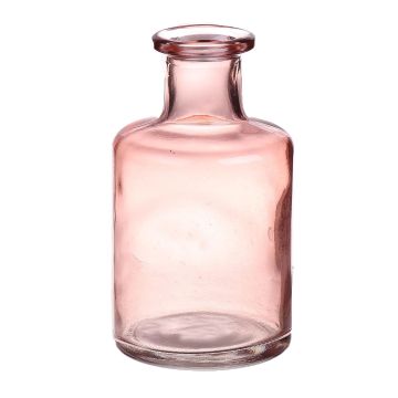 Botella de cristal BARTOLOMEA, rosa-transparente, 11,8cm, Ø6,8cm