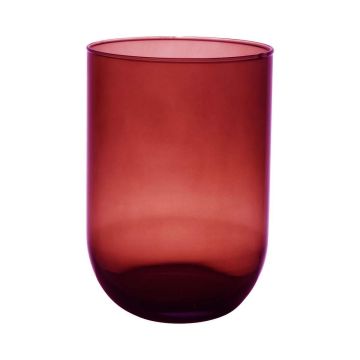 Jarrón de mesa de cristal MARISA, rojo-transparente, 20cm, Ø14cm