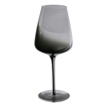 Copa de vino EDELMIRA, gris-transparente, 23cm, Ø10cm